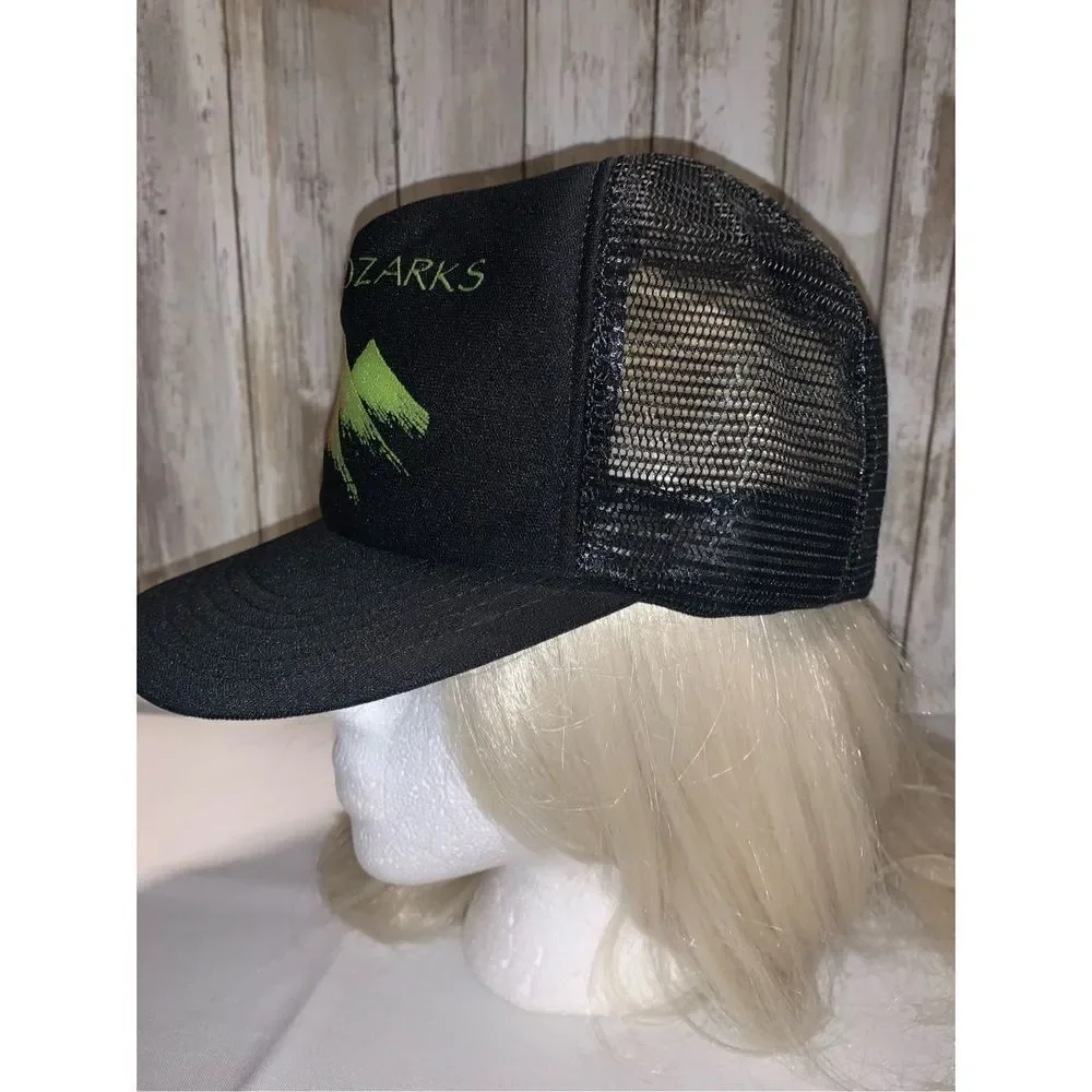 ‎Vintage OZARKS Black Neon Graphic Trucker Hat